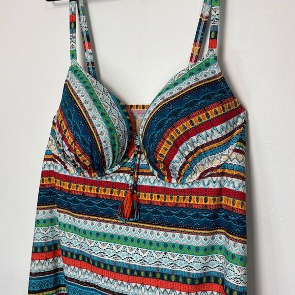 Lane Bryant Cacique Tribal Print 44D - Picture 2 of 5